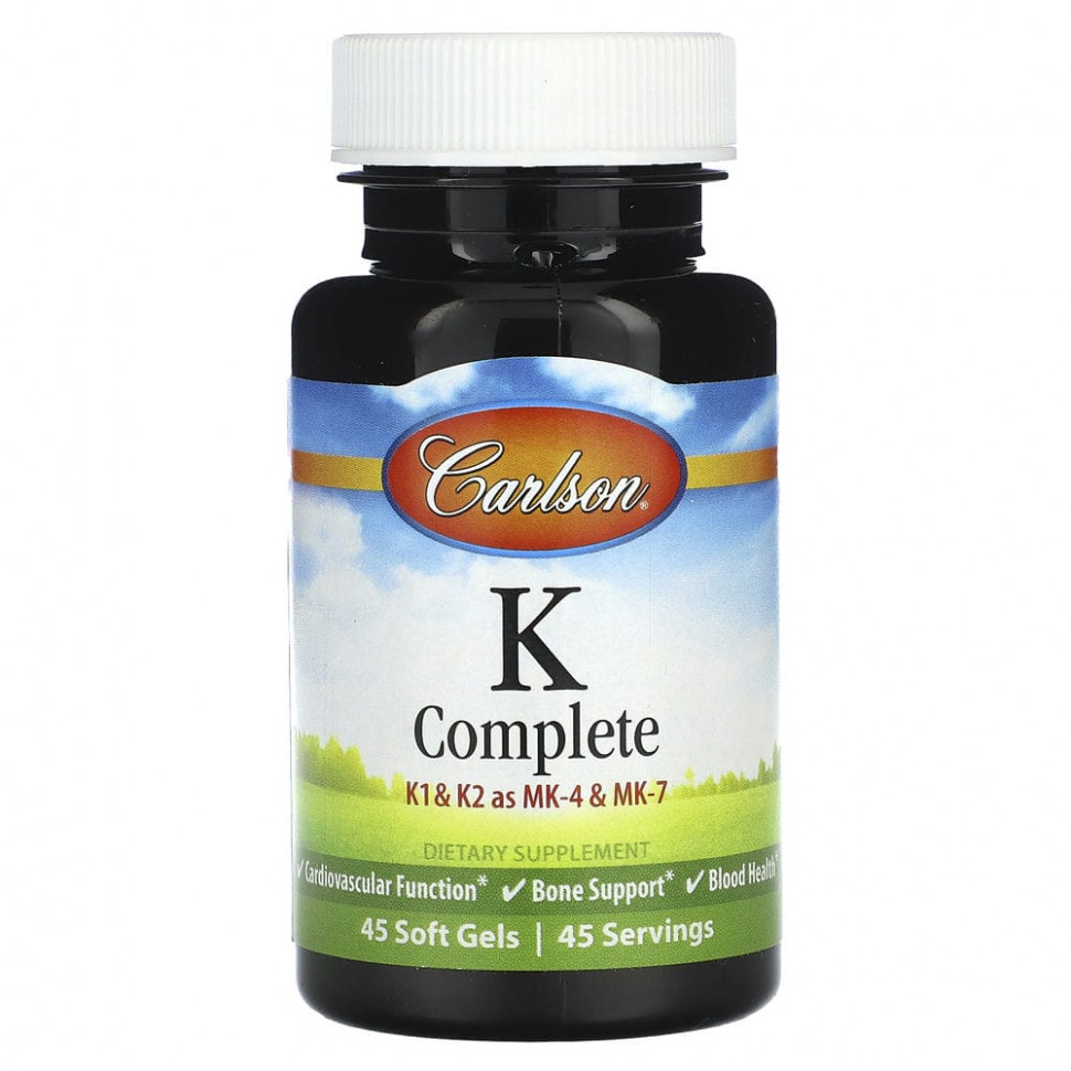   Carlson, K Complete, 45 Softgels    -     -,    