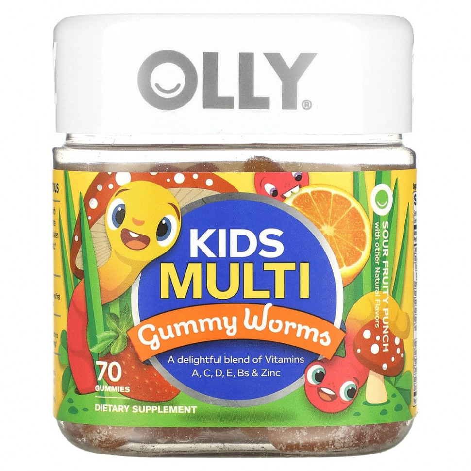   OLLY, Kids Multi, Gummy Worms,   , 70      -     -,    