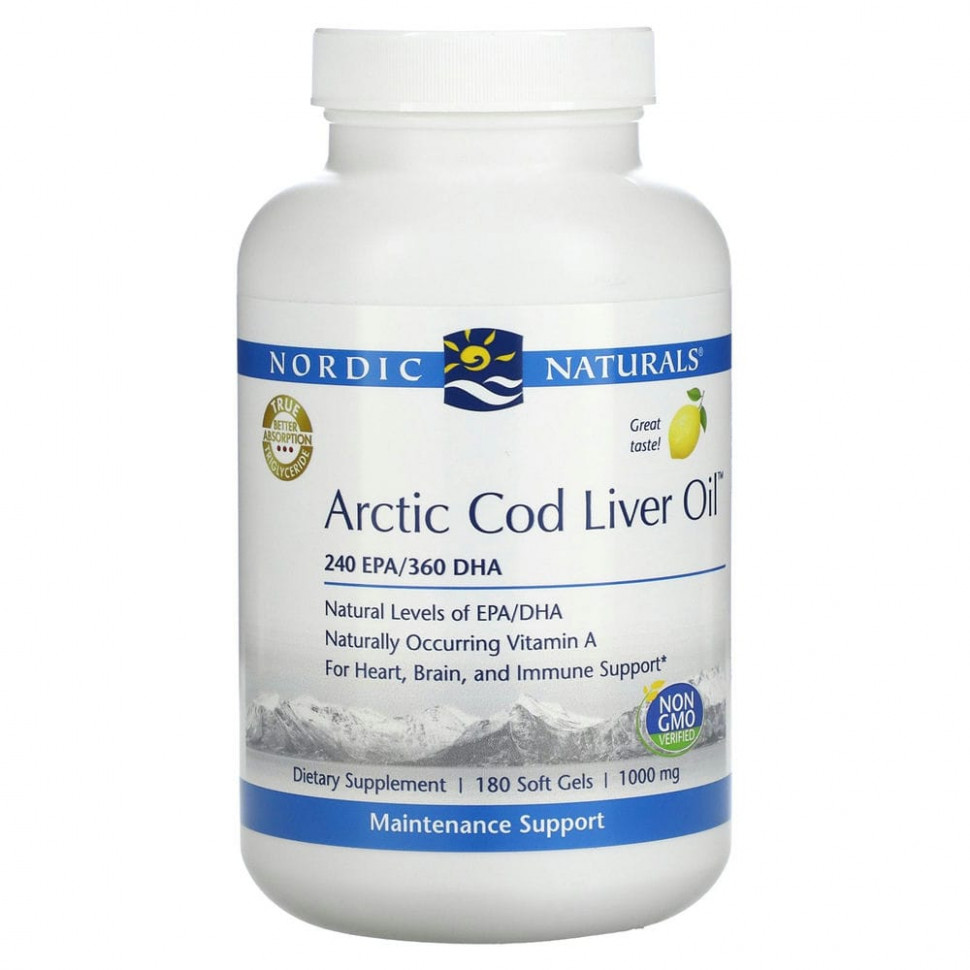   Nordic Naturals, Arctic Cod Liver Oil,    ,   , 1000 , 180      -     -,    