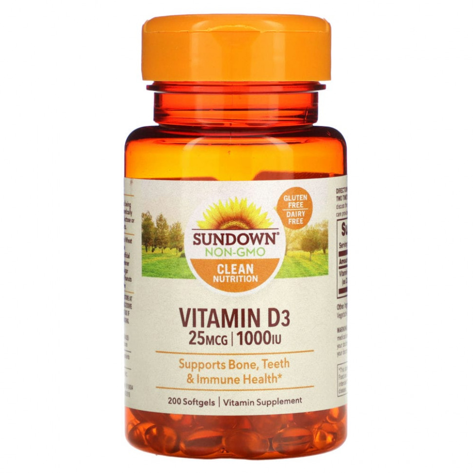   Sundown Naturals,  D3, 25  (1000 ), 200      -     -,    