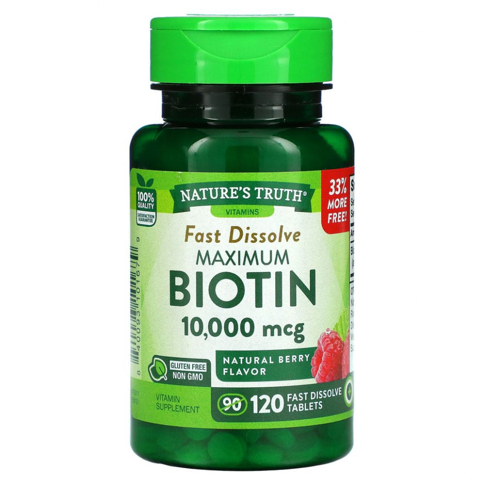   Nature's Truth, Maximum Biotin,  , 10000 , 120       -     -,    