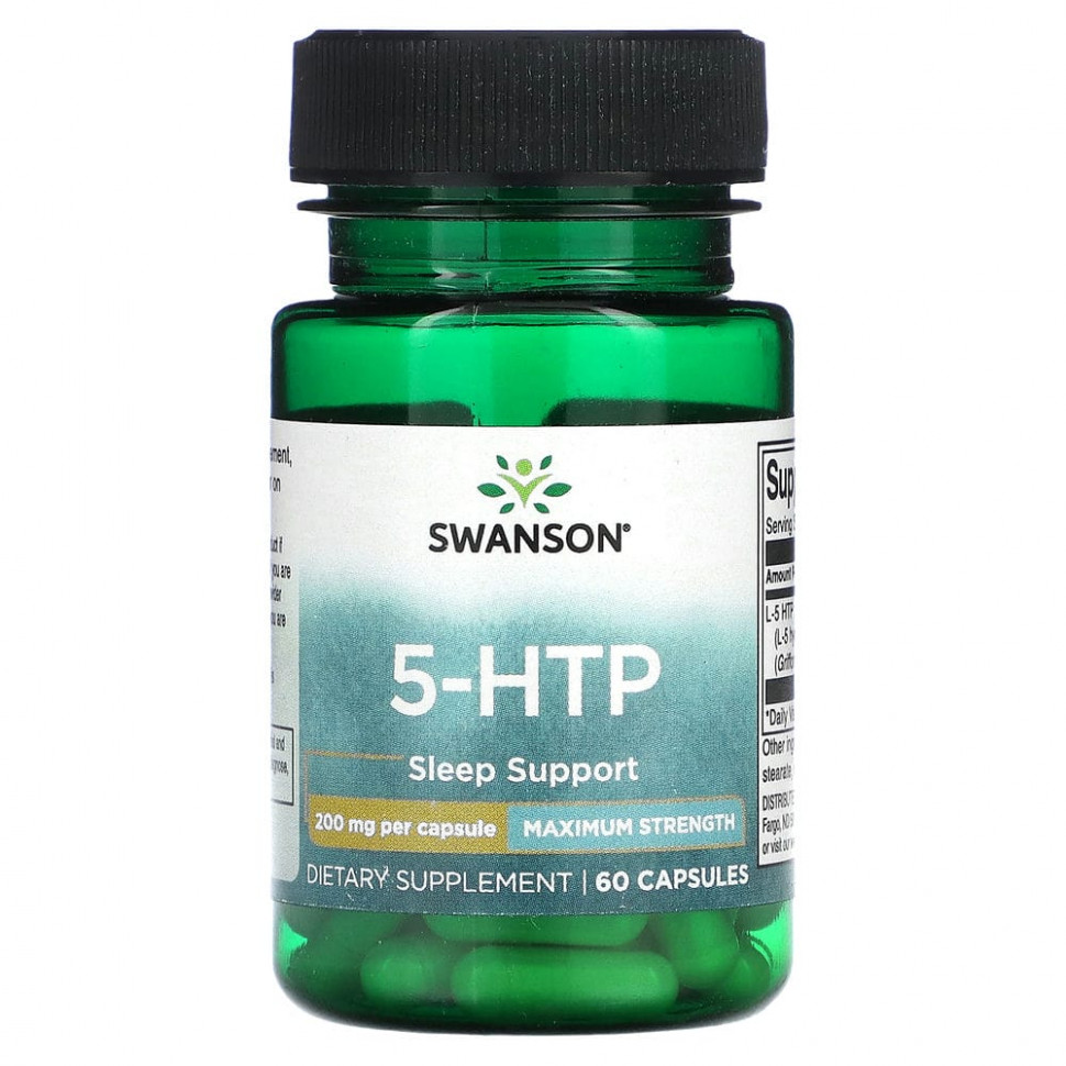   Swanson, 5-HTP, 200 , 60     -     -,    