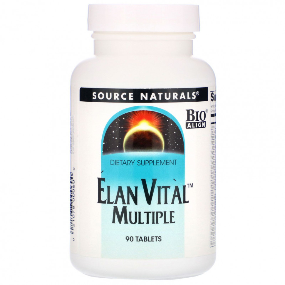   Source Naturals, Elan Vital Multiple, 90     -     -,    