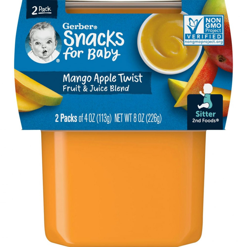   Gerber, Snacks For Baby, 2nd Foods,   , 2 , 113  (4 )    -     -,    