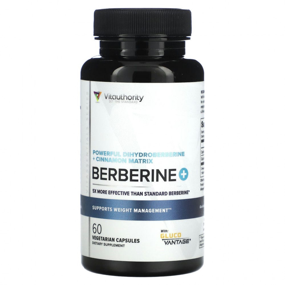   Vitauthority, Berberine +, 60      -     -,    