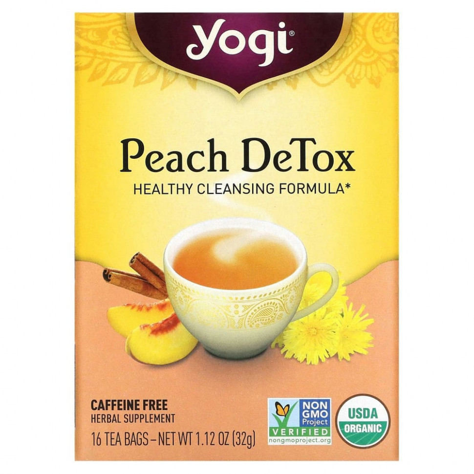   Yogi Tea, Peach DeTox, ,  , 16  , 32  (1,12 )    -     -,    