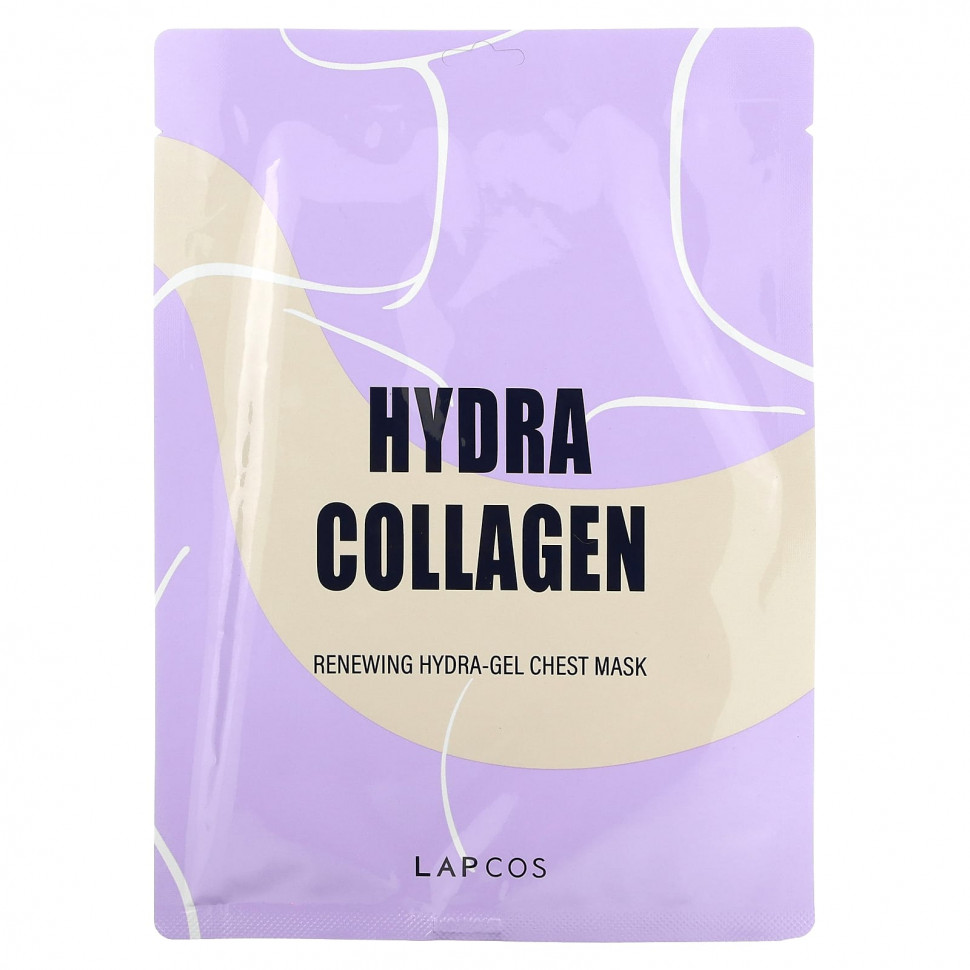   Lapcos, Hydra Collagen, Renewing Hydra-Gel Chest Beauty Mask, 1 Sheet, 1.14 oz (40 g)    -     -,    