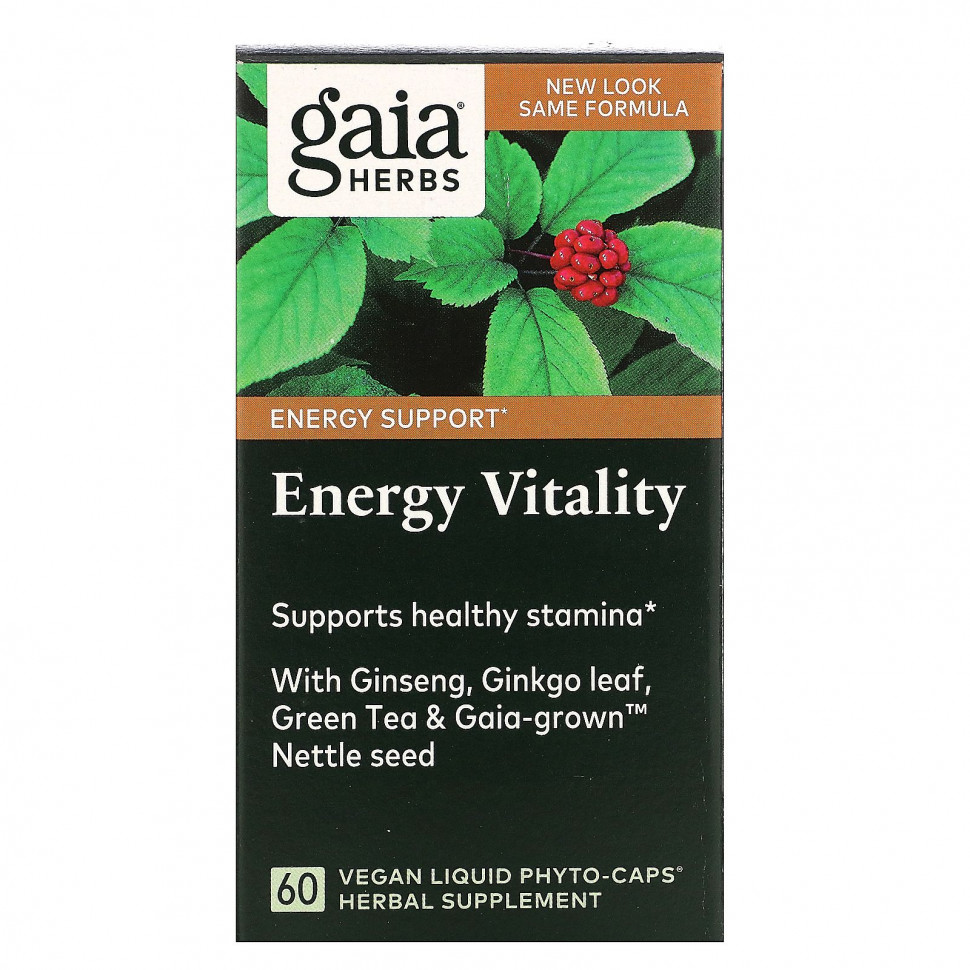   Gaia Herbs, Energy Vitality, 60   Liquid Phyto-Caps    -     -,    