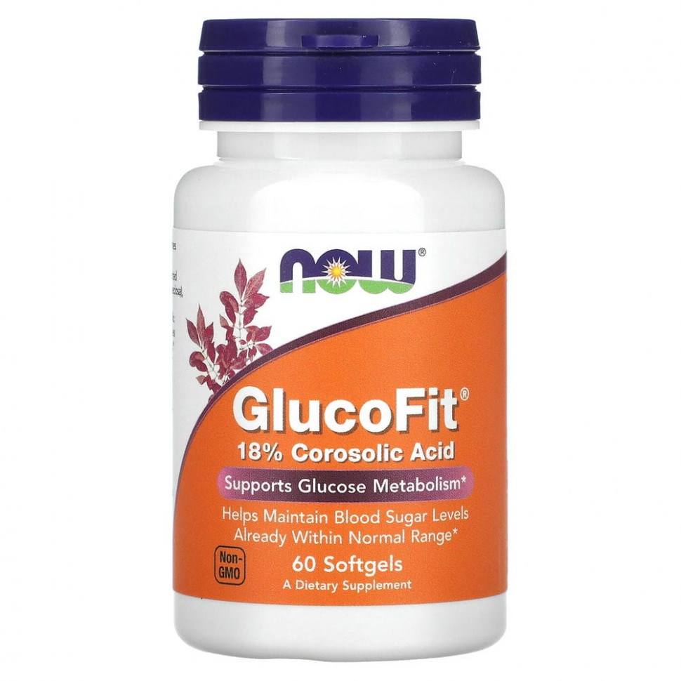   NOW Foods, GlucoFit, 60       -     -,    