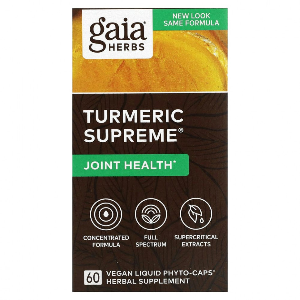   Gaia Herbs, Turmeric Supreme,  , 60     Phyto-Caps    -     -,    