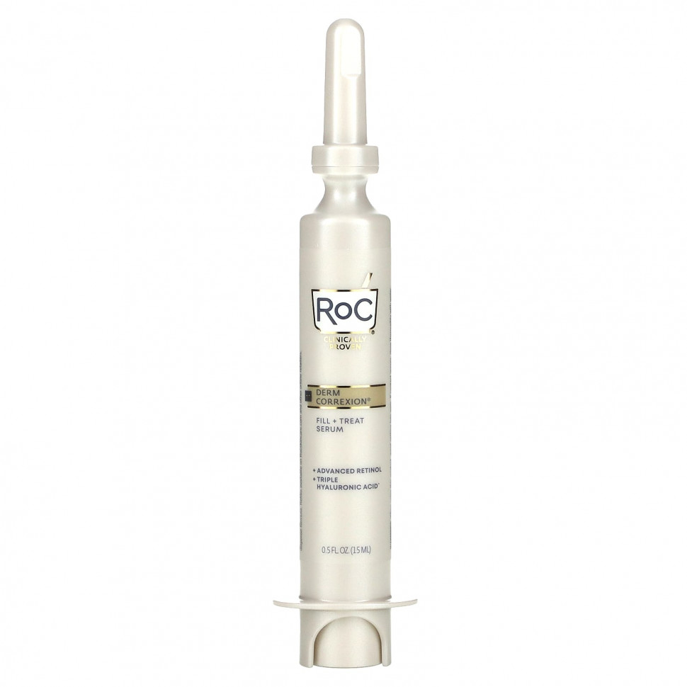   RoC, Derm Correxion, Fill + Treat Serum, Advanced Retinol & Triple Hyaluronic Acid, 0.5 fl oz (15 ml)    -     -,    