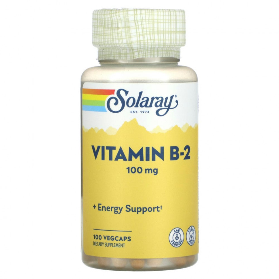   Solaray,  B2, 100 , 100 VEGCAPS    -     -,    