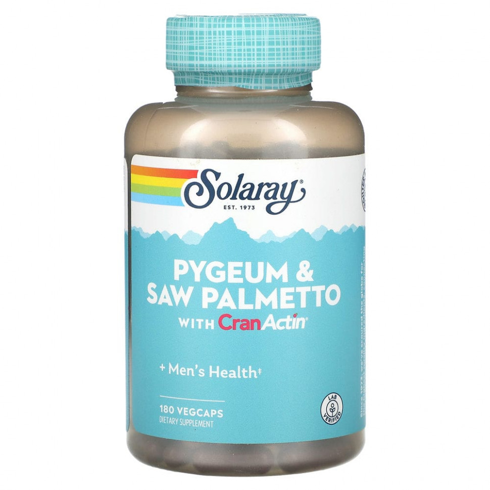   Solaray, Pygeum & Saw Palmetto  CranActin, 180      -     -,    