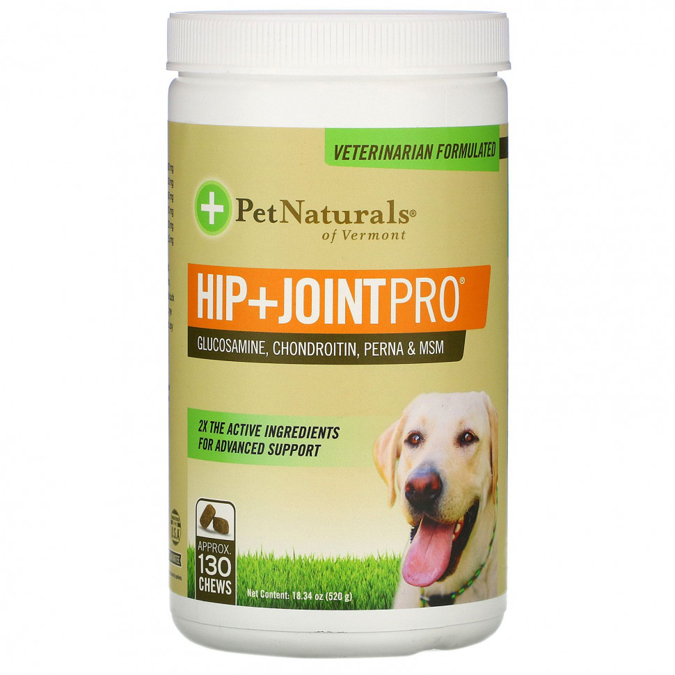   Pet Naturals of Vermont, Hip + Joint Pro,   , 130  , 520  (18,34 )    -     -,    