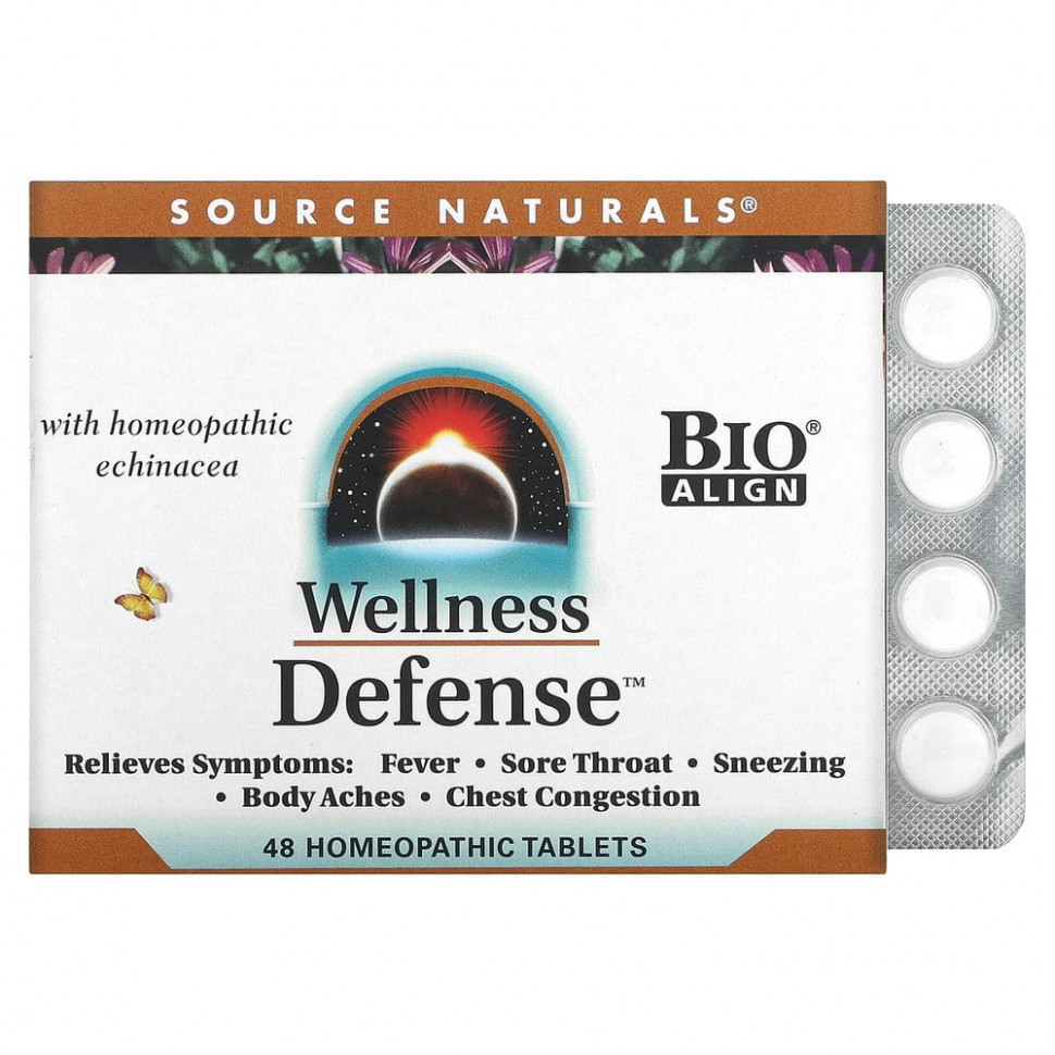   Source Naturals, Wellness Defense, 48      -     -,    