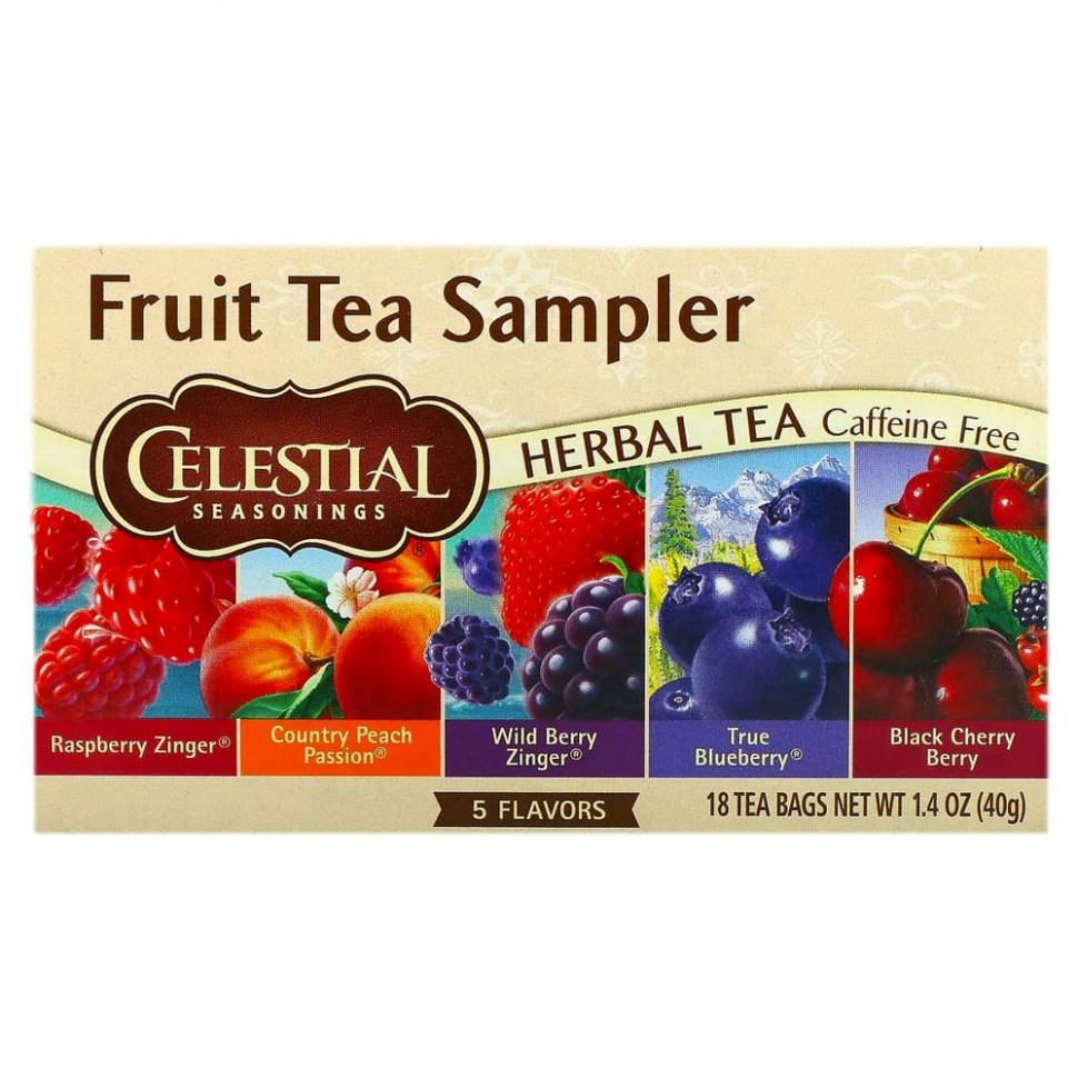   Celestial Seasonings, Fruit Tea Sampler,  ,  , 5 , 18  ,  40  (1,4 )     -     -,    