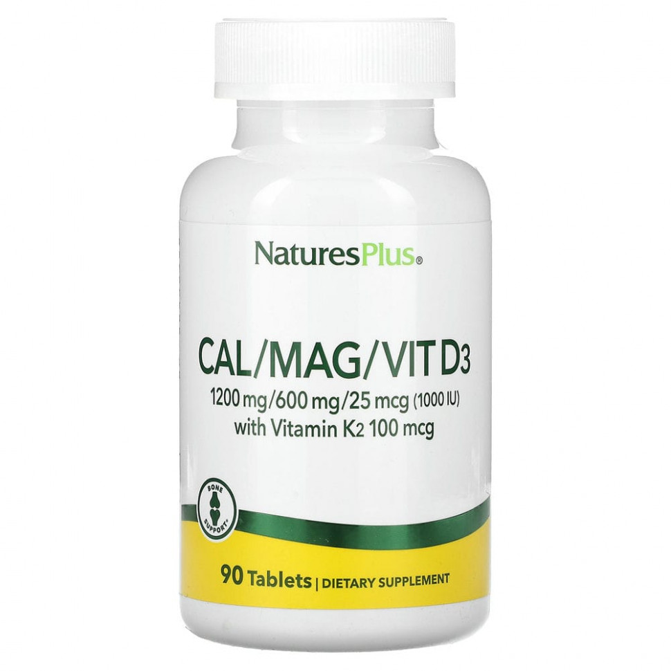   NaturesPlus, Cal / Mag / Vit D3   K2`` 90     -     -,    