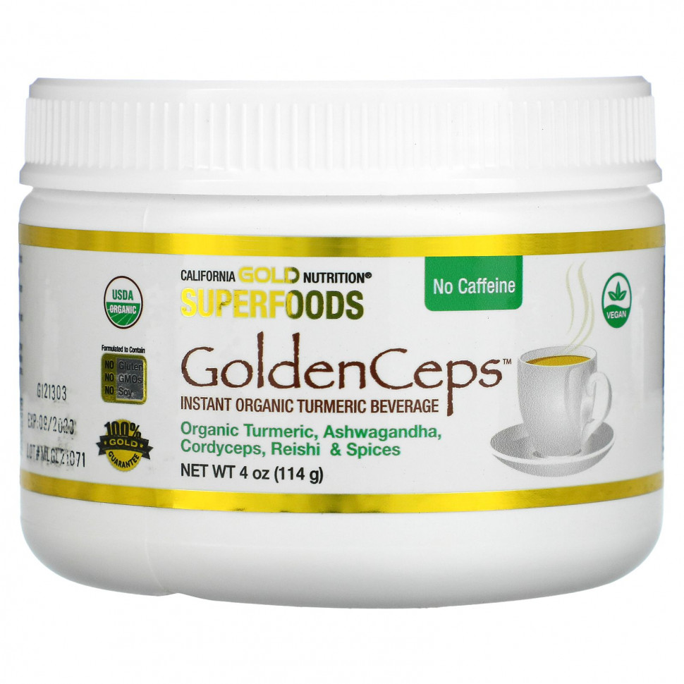   California Gold Nutrition, SUPERFOODS, GoldenCeps,    , 114  (4 )    -     -,    