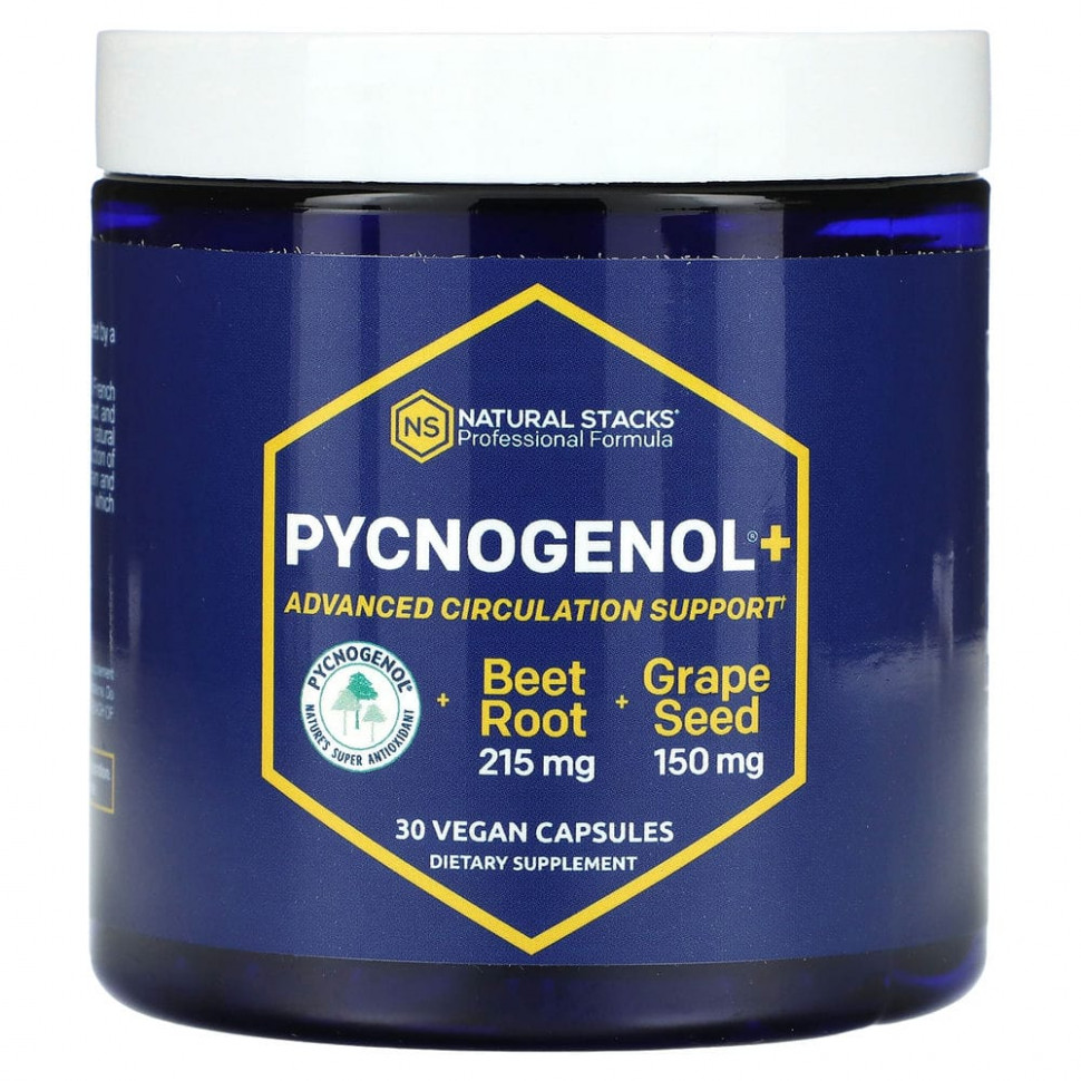   Natural Stacks, Pycnogenol +, 30      -     -,    