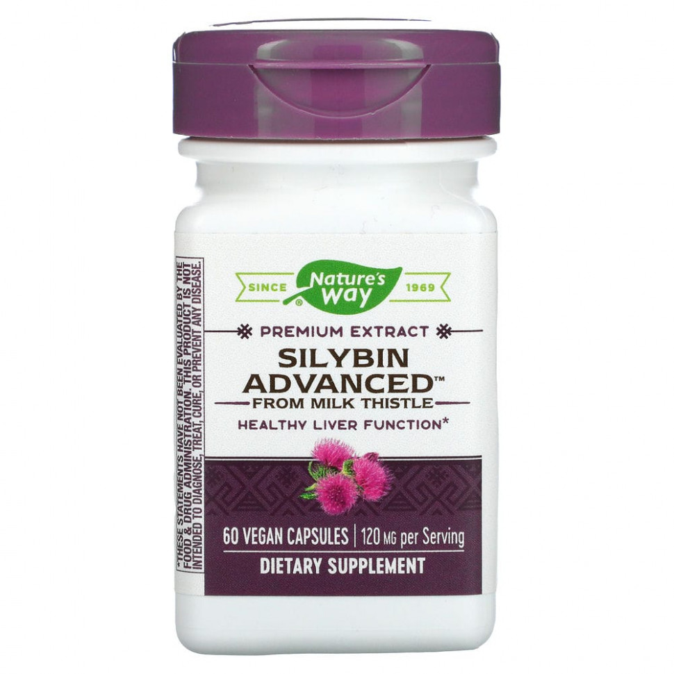   Nature's Way, Silybin Advanced from Milk Thistle, 120 mg, 60 Vegan Capsules    -     -,    