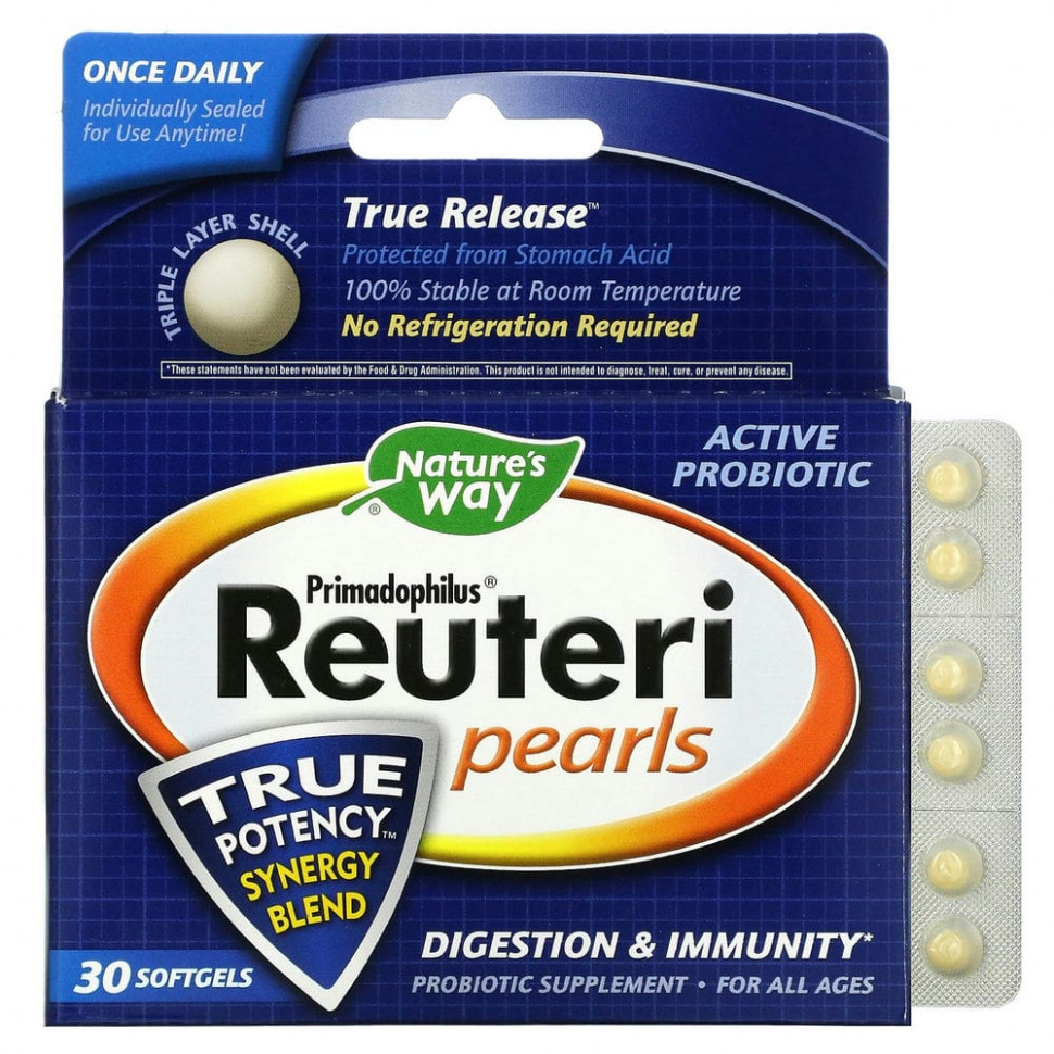   Nature's Way, Primadophilus Reuteri Pearls, 30      -     -,    