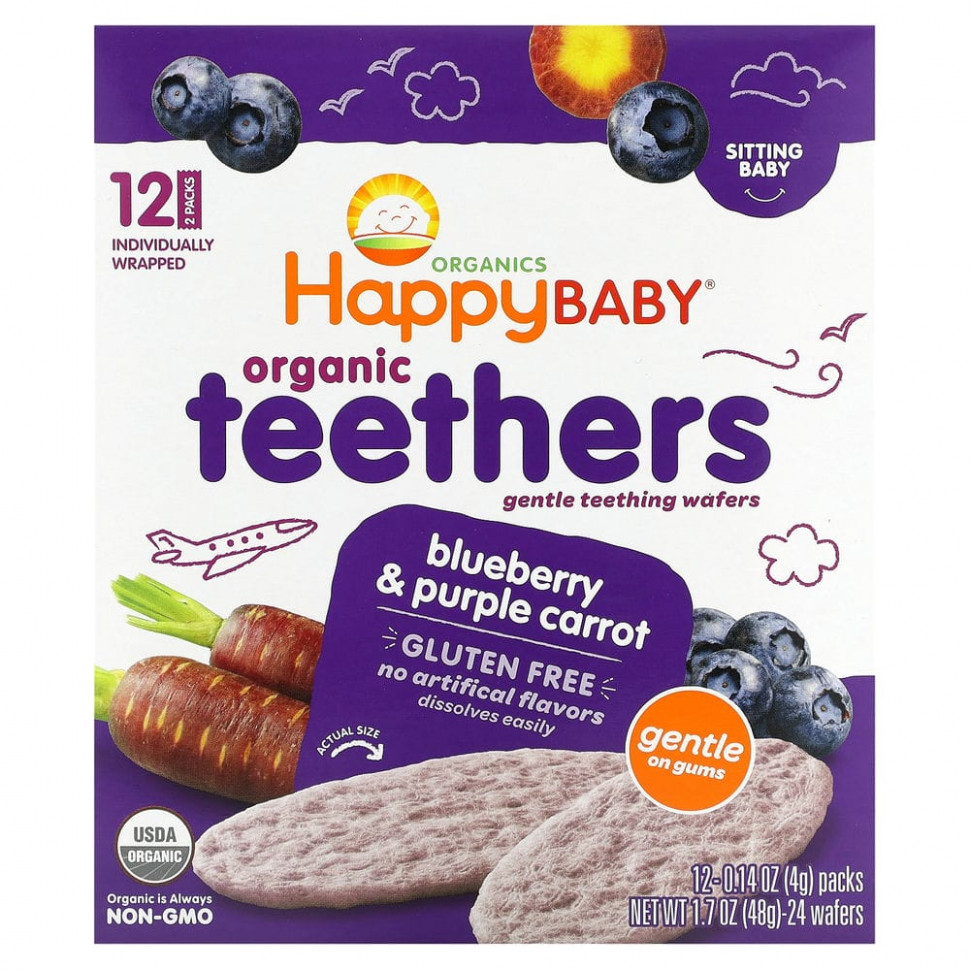   Happy Family Organics, Organic Teethers,        ,    , 12   4  (0,14 )    -     -,    