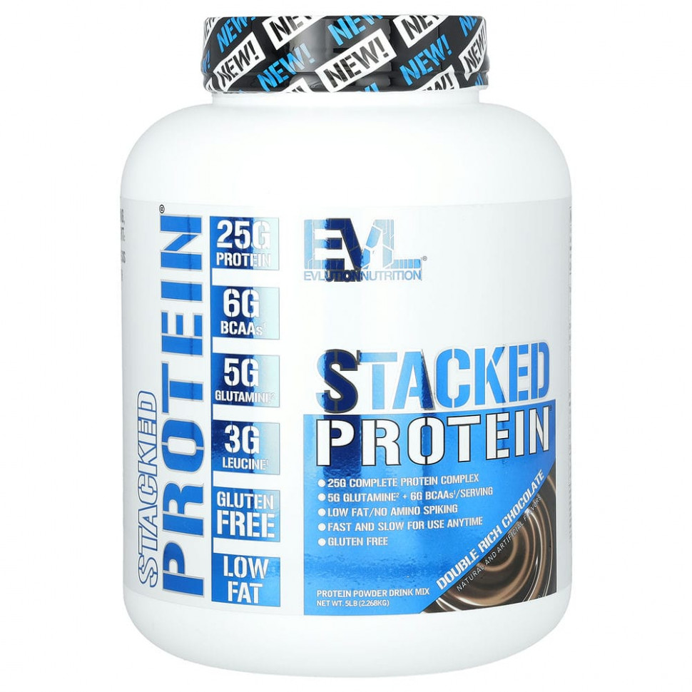   EVLution Nutrition, Stacked Protein,   , 2268  (5 )    -     -,    