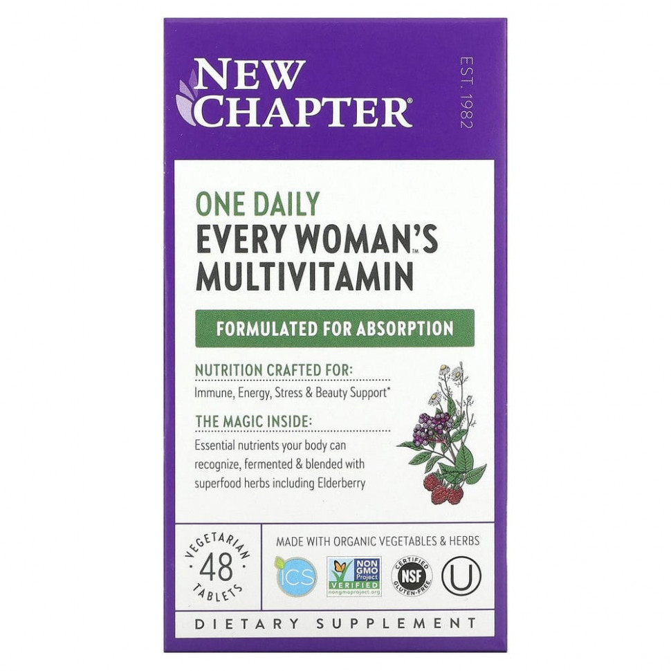   New Chapter,  Every Woman's One Daily Multi, 48     -     -,    