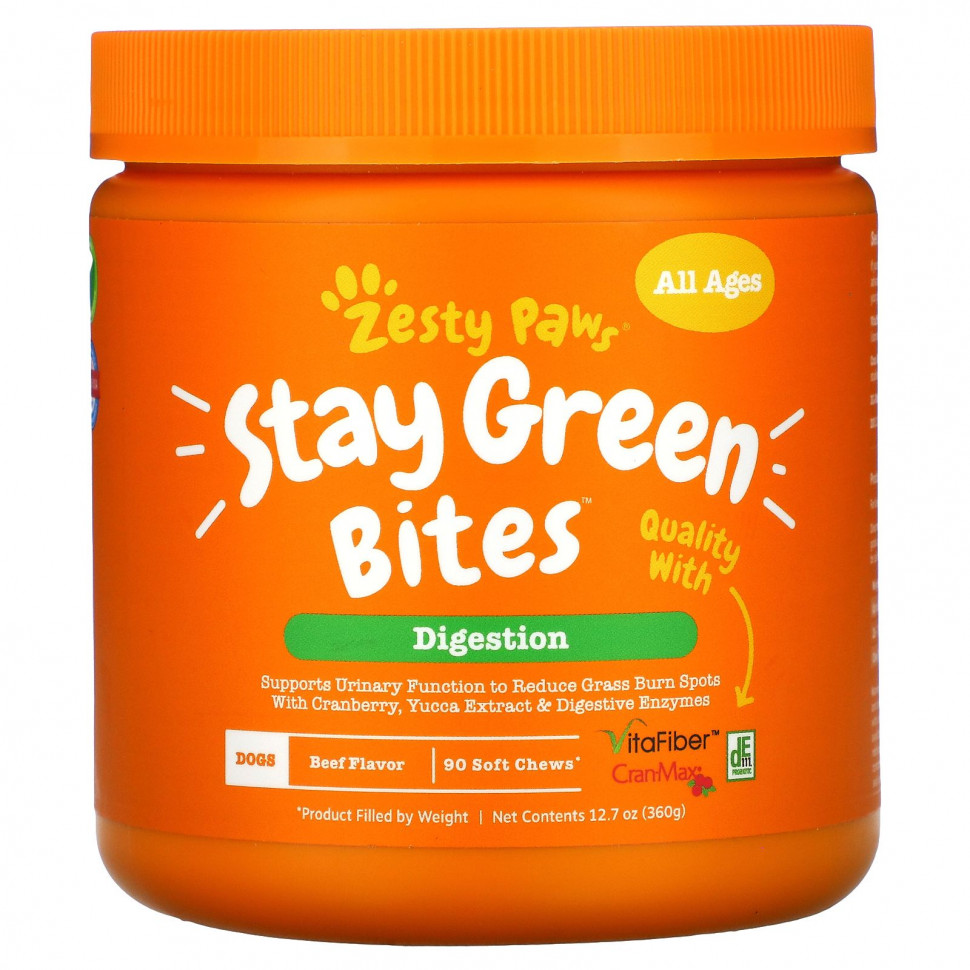   Zesty Paws, Stay Green Bites For Dogs,  ,   ,   , 90      -     -,    