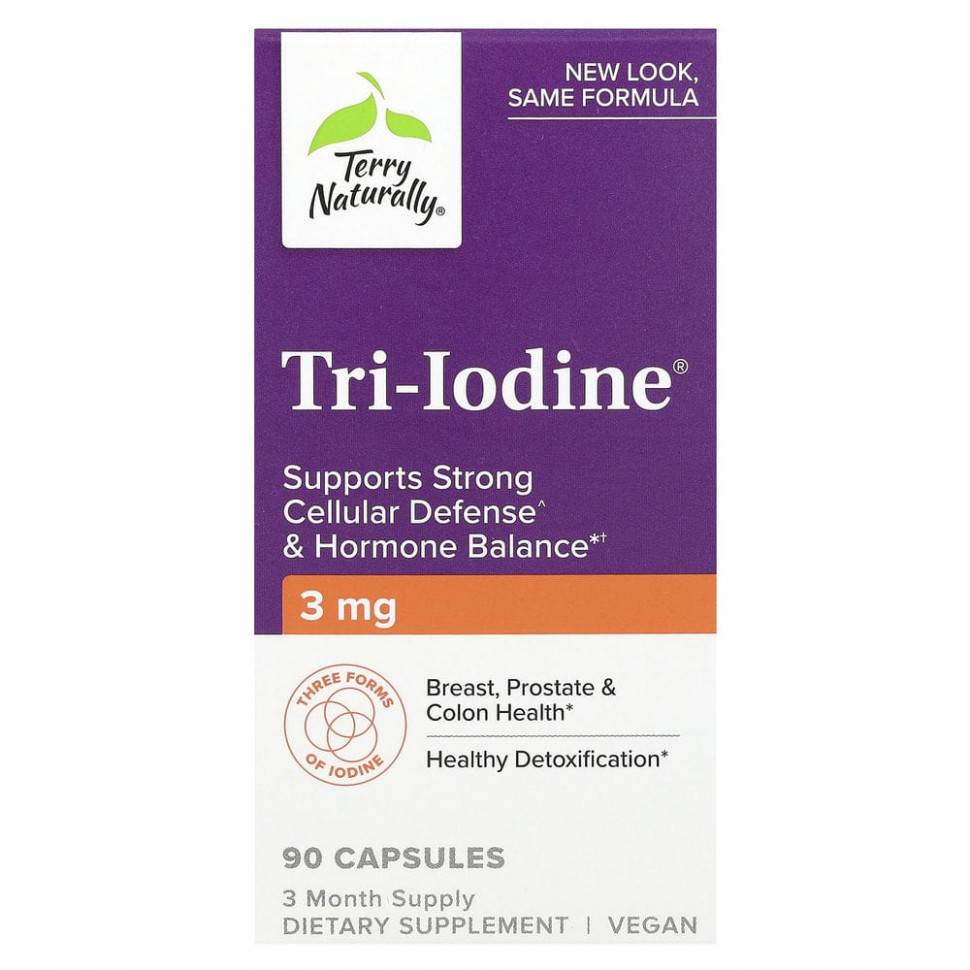   Terry Naturally, Tri-Iodine, 3 , 90     -     -,    