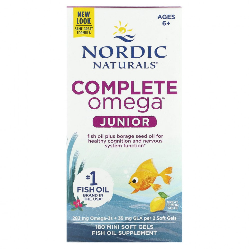   Nordic Naturals, Complete Omega Junior,    6  12 , , 180 -    -     -,    