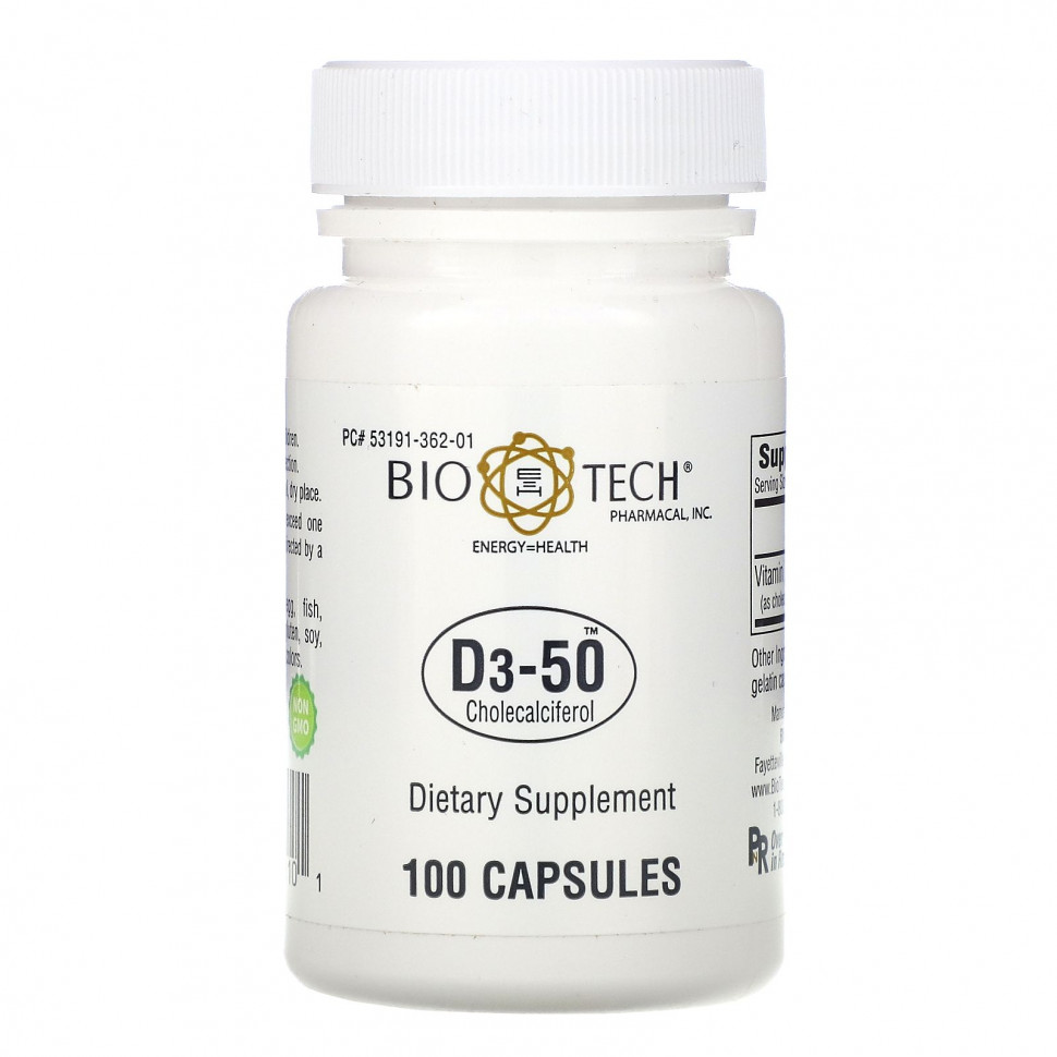   Bio Tech Pharmacal, D3-50, , 100     -     -,    