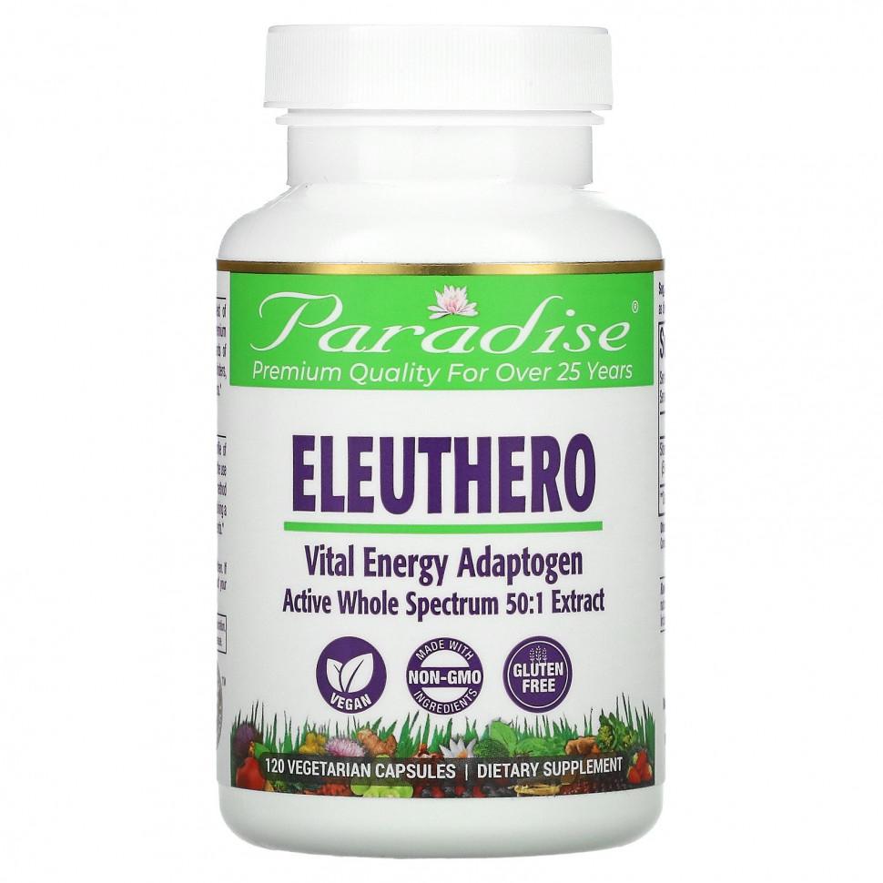   Paradise Herbs, Eleuthero, 120      -     -,    