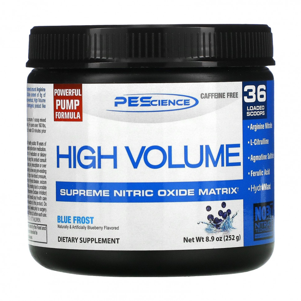   PEScience, High Volume, Supreme Nitric Oxide Matrix, Blue Frost, 252  (8,9 )    -     -,    