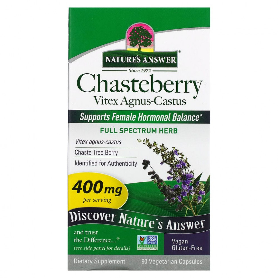   Nature's Answer, Chasteberry, Vitex Agnus-Castus, 400 , 90      -     -,    