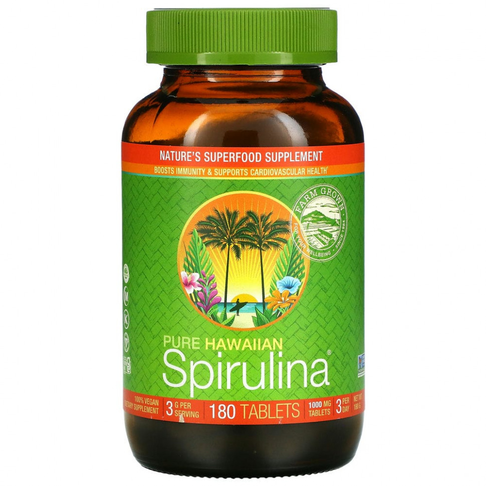   Nutrex Hawaii, Pure Hawaiian Spirulina, 1000 , 180     -     -,    