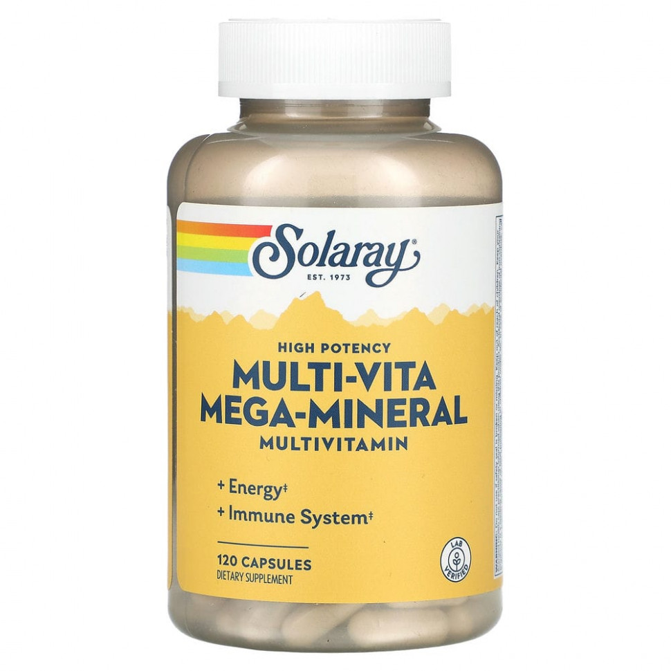   Solaray, High Potency Multi-Vita Mega-Mineral, , 120     -     -,    