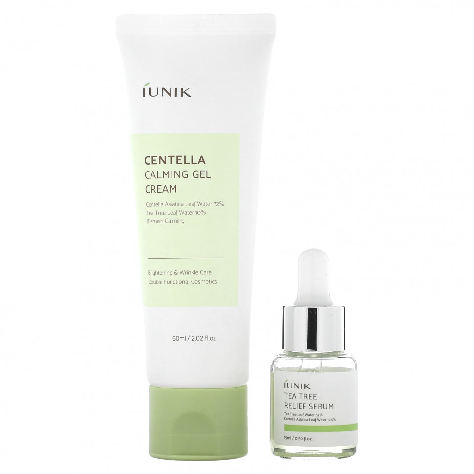   iUNIK, Centella Edition Skin Care Set, Cream & Mini Serum, 2 Piece Set    -     -,    