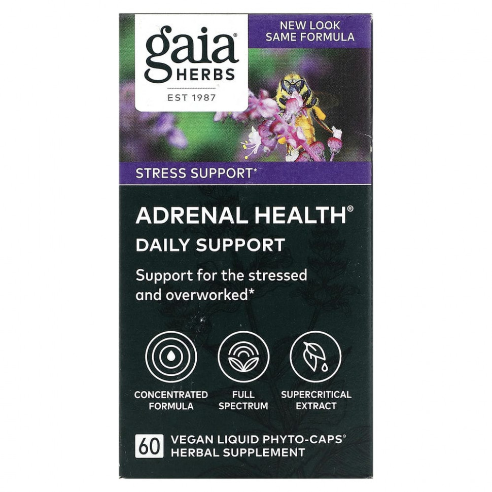   Gaia Herbs, Adrenal Health,  , 60   -    -     -,    