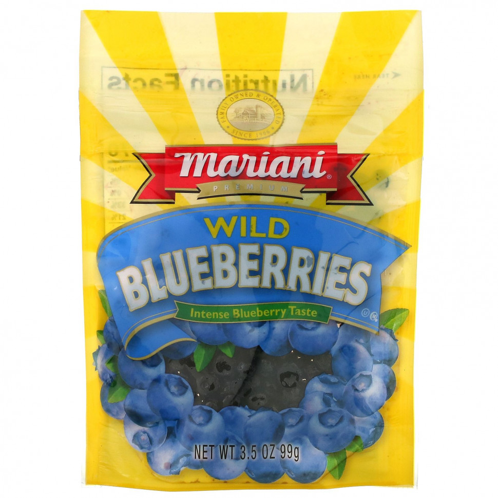   Mariani Dried Fruit, Premium, Wild Blueberries, 3.5 oz (99 g)    -     -,    