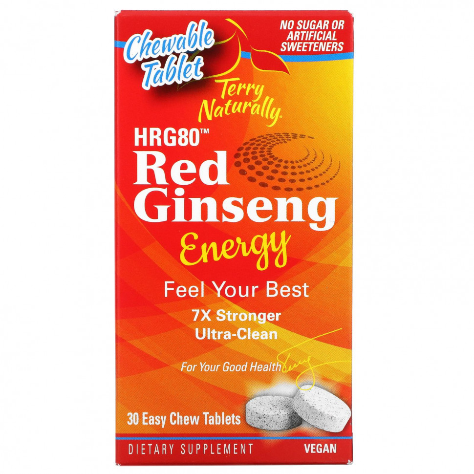   Terry Naturally, HRG80 Red Ginseng Energy, 30      -     -,    