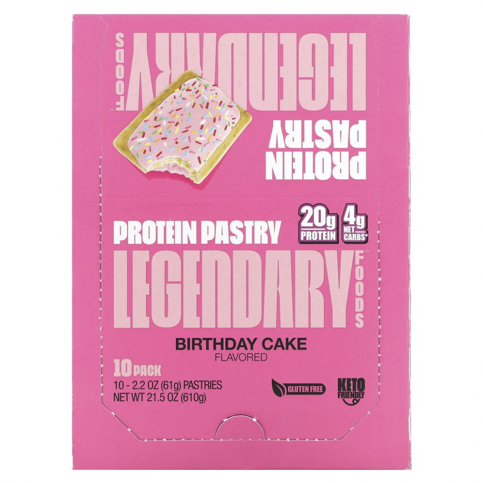   Legendary Foods, Protein Pastry,  , 10 , 61  (2,2 )    -     -,    