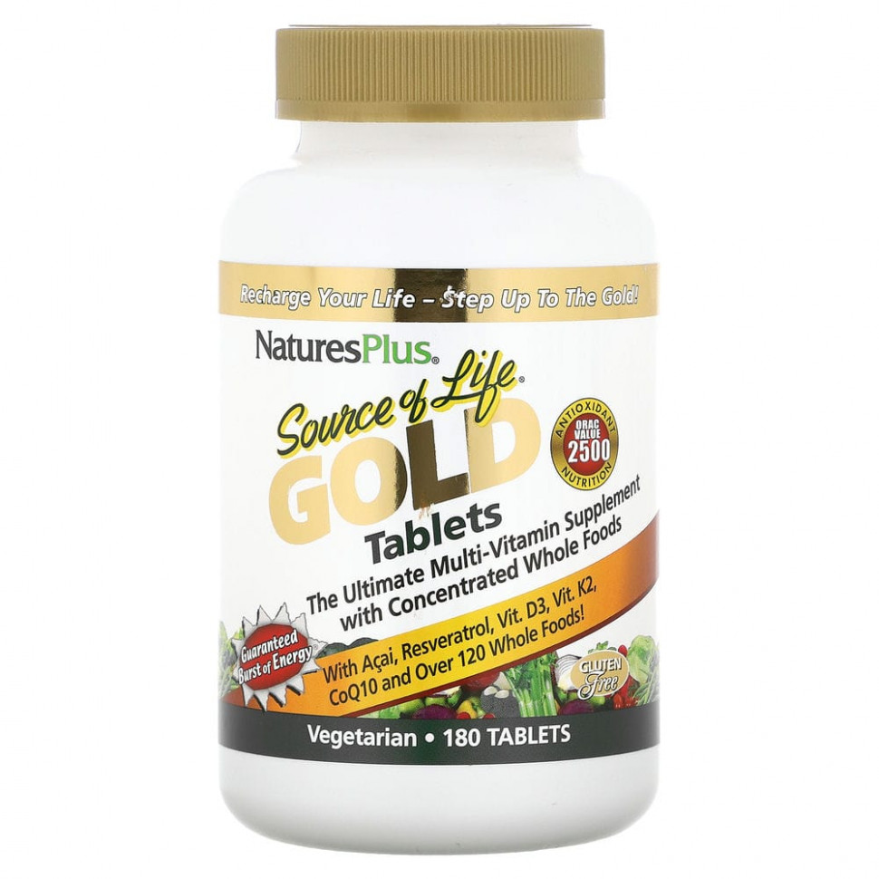   NaturesPlus, Source Of Life Gold Tablets,  , 180     -     -,    