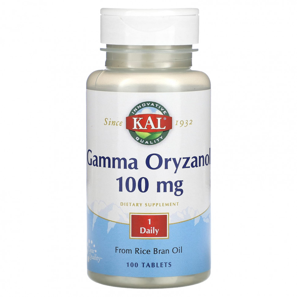   KAL, Gamma Oryzanol, 100 mg, 100 Tablets    -     -,    