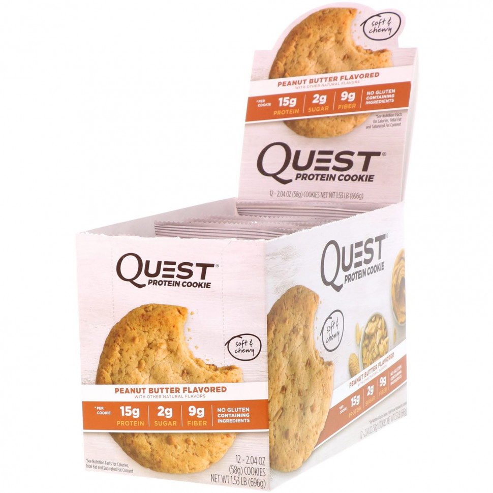   Quest Nutrition,  Protein Cookie   , 12 , 2,04  (58 )    -     -,    