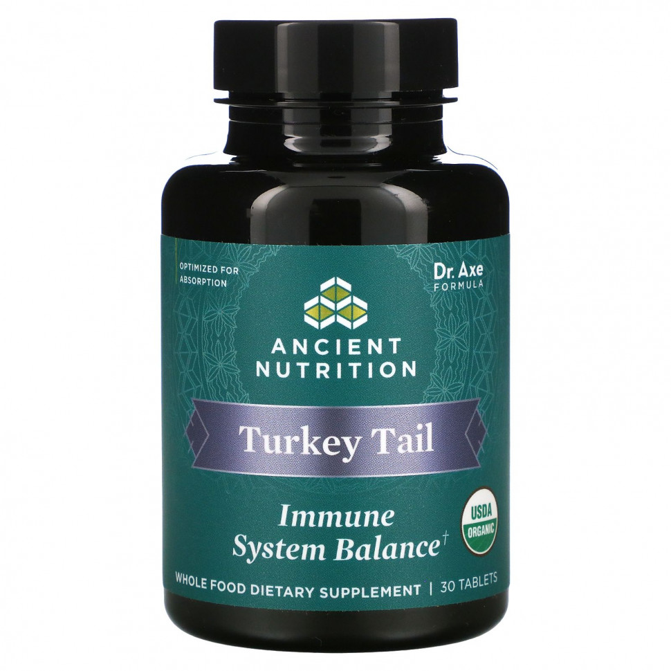   Dr. Axe / Ancient Nutrition, Turkey Tail,     , 30     -     -,    