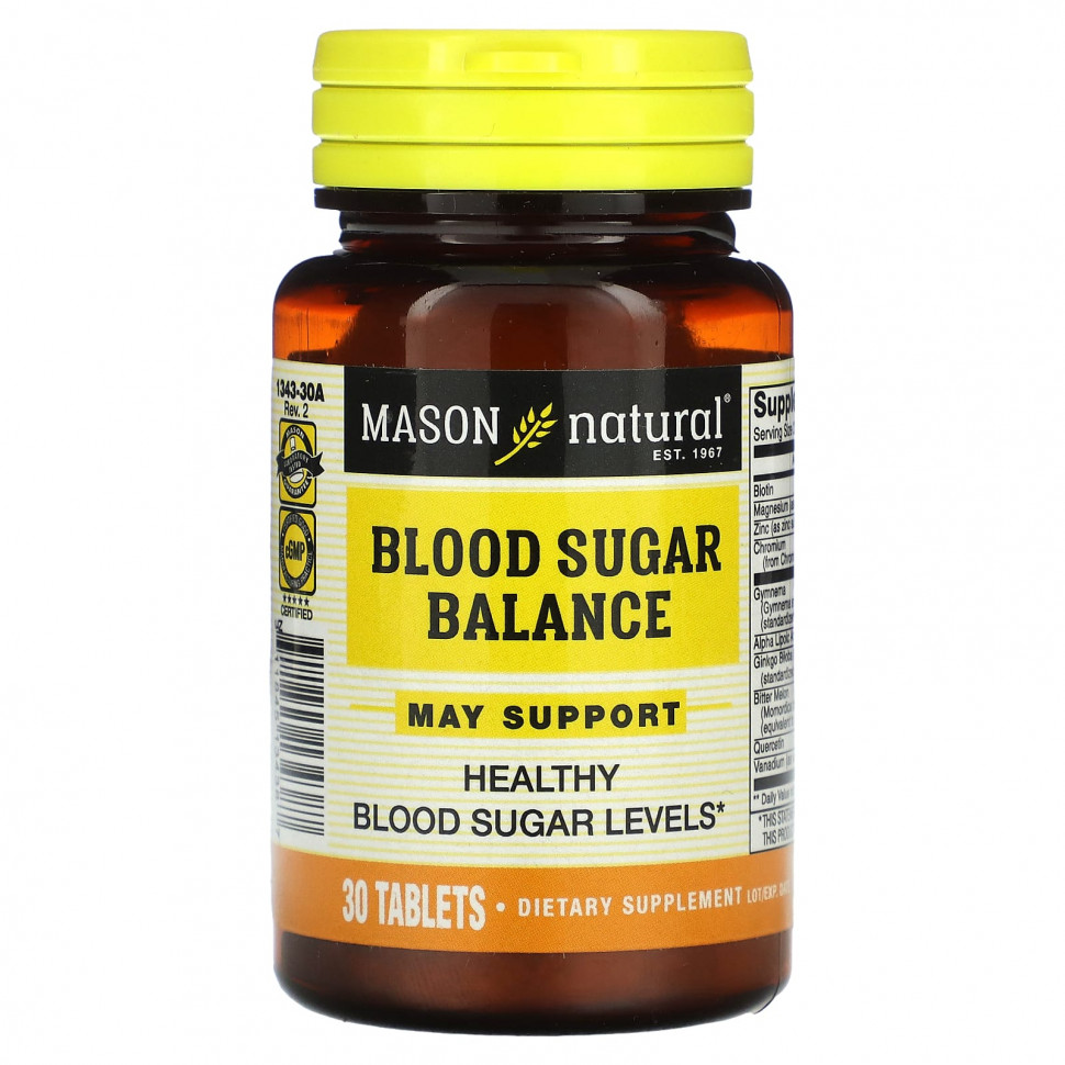   Mason Natural, Blood Sugar Balance, 30     -     -,    