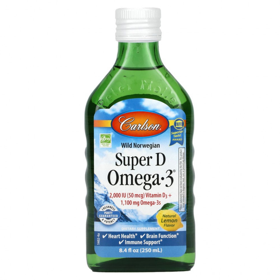   Carlson Labs, Norwegian Super D Omega-3    , 250  (8,4  )    -     -,    