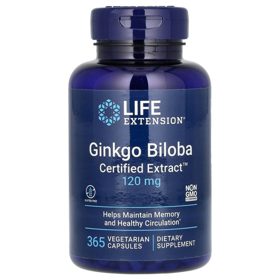   Life Extension, Ginkgo Biloba, Certified Extract,  ,  , 120 , 365      -     -,    