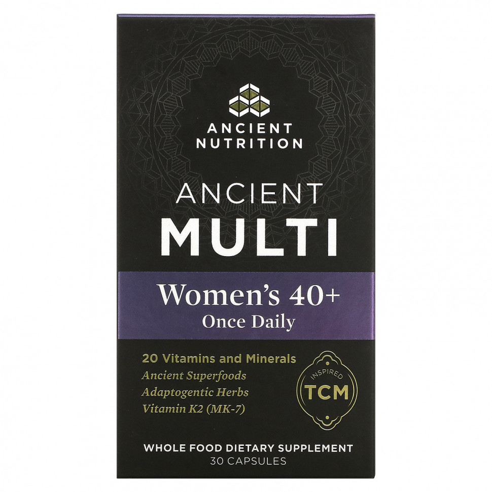   Dr. Axe / Ancient Nutrition, Ancient Multi,    40 , 1   , 30     -     -,    